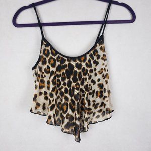 Cheetah print crop